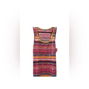 Charlotte Russe y2k sequined racerback large tank top vibrant